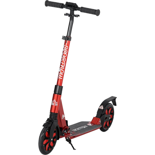 Folding Scooter with Adjustable Handlebar & Kickstand, 200mm Wheels  for Ages 14+ Years - Red - Green4Life