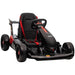 Kids Electric Go Kart with Adjustable Footrest, Reversing Steering Wheel, 12V Rechargeable Battery - Black - Green4Life