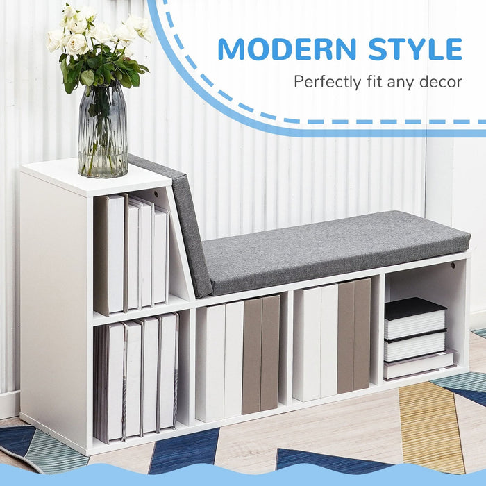 Storage Shelf with Cushioned Seat - White - Green4Life