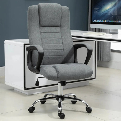 Vinsetto High Back Reclining Office Chair with Adjustable Height - Grey - Green4Life