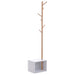 180 cm Coat Rack & Small Storage Bench - White/Natural - Green4Life