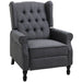 Reclining Wingback Armchair with Footrest - Dark Grey - Green4Life