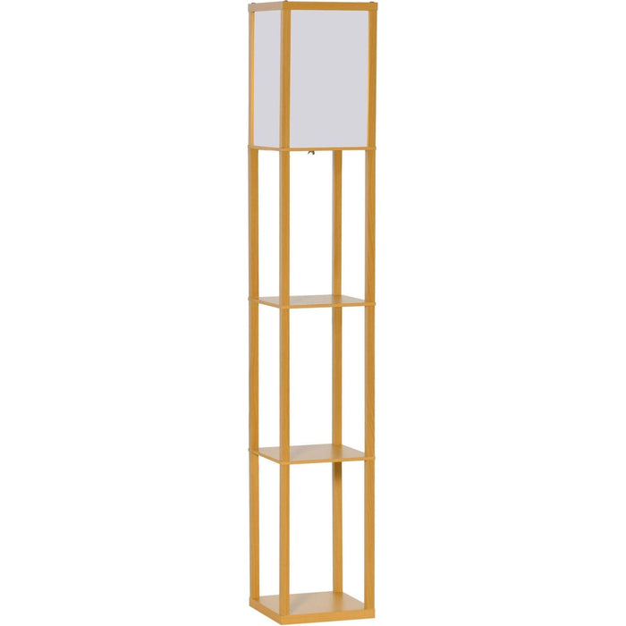 Floor Lamp with 3-Tier Shelves - Natural Wood - Green4Life