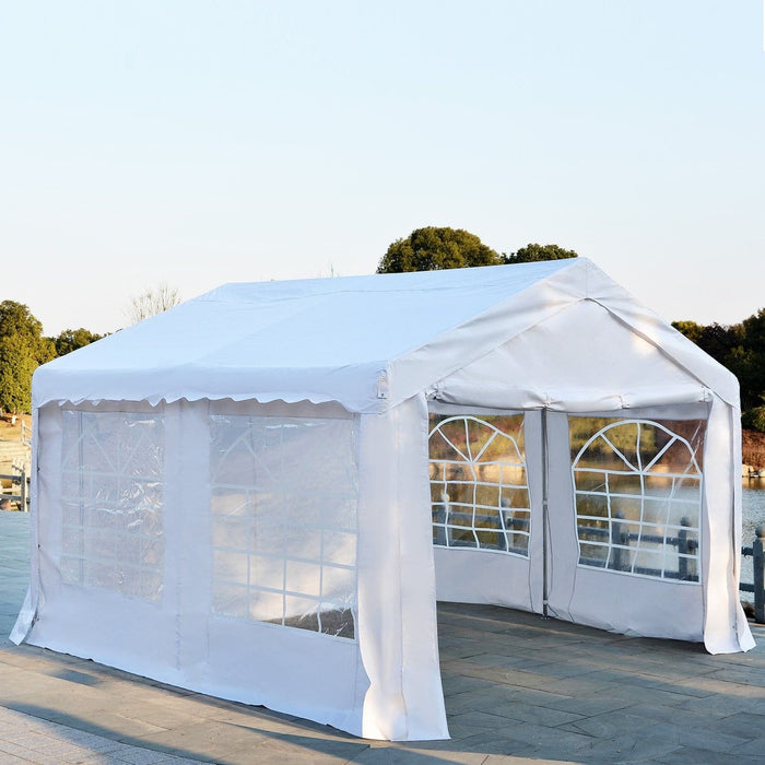 Outsunny Foldable Gazebo 4x4 M Beige