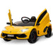 HOMCOM 12V Battery-powered Kids Electric Ride On Car Lamborghini SVJ  with Parental Remote Control - Yellow - Green4Life