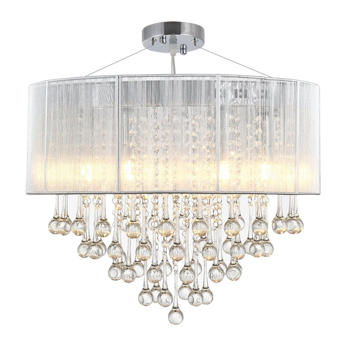 Modern Round Crystal Chandelier with Pendants 54W x 40H cm - Green4Life