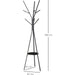 180cm Freestanding Metal Coat Rack Stand with 9 Hooks & 1 Small Shelf - Black - Green4Life