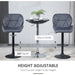 Set of 2 Height Adjustable Swivel Bar Stools with Footrests - Dark Grey - Green4Life