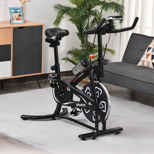 Flywheel Fitness Indoor Exercise Bike with LCD Display - Black - Green4Life