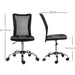 Vinsetto Ergonomic Mid Back Mesh Desk Chair, Armless & Height Adjustable with Swivel Wheels - Black - Green4Life