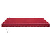 4x2.5m Manual Retractable Awning - Rich Burgundy - Outsunny - Green4Life