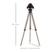 Industrial Style Tripod Floor Lamp - Black & Natural Wood - Green4Life