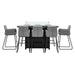 Marbella 8 Seater Bar Set with Fire Pit Table Slate by Green4Life (Former Elba) - Green4Life