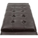 PU Leather Storage Ottoman Bench 92L x 40W x 40H cm - Brown - Green4Life