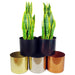 Metal Planter Plant Pot with Polished Copper Finish 20 x 18cm - Green4Life