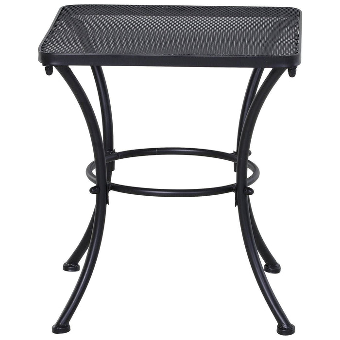 Metal Square Outdoor Bistro Table - Black - Outsunny - Green4Life