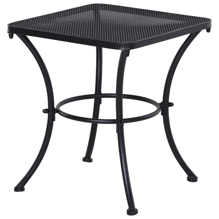 Metal Square Outdoor Bistro Table - Black - Outsunny - Green4Life