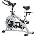 Indoor Cycling Exercise Bike 15KG Flywheel with LCD Display, Adjustable Seat & Resistance - Silver/Black - Green4Life