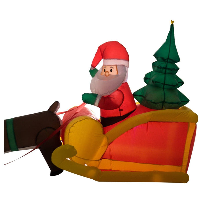 Inflatable Santa with Sleigh & Reindeers - Green4Life