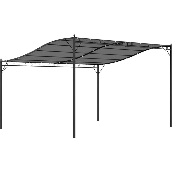 Outsunny 4x3m Metal Pergola with Grey Canopy - Green4Life