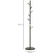 Bamboo Frame Vintage Coat Rack Stand with 6 Hooks - Walnut - Green4Life