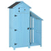 Outsunny Wooden Shed with Firewood Storage 180 x 130 x 55 cm - Blue - Green4Life