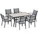 Grey Haven 6-Seater Texteline Outdoor Dining Set - Outsunny - Green4Life