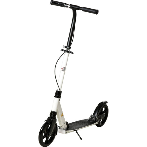 One-click Folding Scooter with Adjustable Handlebar & Dual Brakes for Ages 14+ years - White - Green4Life