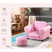 Pretty Pink Kids Armchair with Matching Footstool - Green4Life