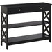 Console Table Side Desk with 2 Shelves & 2 Drawers - Black - Green4Life