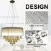 Modern Round Crystal Chandelier with Pendants 54W x 40H cm - Green4Life