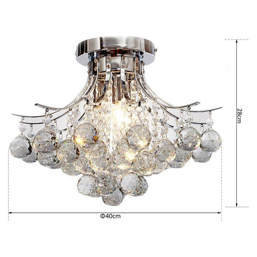 Mordern Style Crystal Chandelier with K9 Crystal Droplets 40W X 28H (CM) - Green4Life