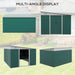 11 x 9 ft (280W x 345L cm) Metal Garden Storage Shed with Sloped Roof, Double Sliding Doors & 2 Air Vents - Green - Outsunny - Green4Life