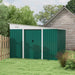 11 x 9 ft (280W x 345L cm) Metal Garden Storage Shed with Sloped Roof, Double Sliding Doors & 2 Air Vents - Green - Outsunny - Green4Life