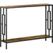 Industrial-Style Console Table with Storage Shelf - Brown - Green4Life