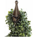 Pair of 120cm (4ft) Tall Artificial Boxwood Tower Trees Topiary Spiral Metal Top - Green4Life