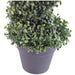 Pair of 90cm (3ft) Tall Artificial Boxwood Tower Trees Topiary Spiral Metal Top - Green4Life