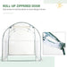 Outsunny 2W x 2.5L x 2H m Walk-in Polytunnel Greenhouse with Roll-up Door, PVC Cover & Steel Frame - Green4Life