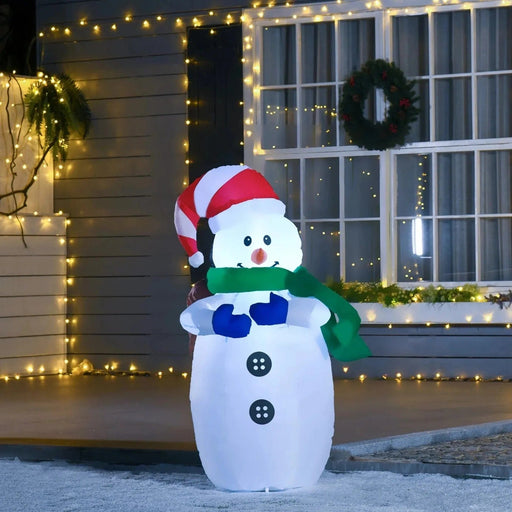 120cm Inflatable Christmas Snowman with LED Lights - Green4Life