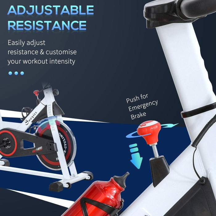 Exercise Bike 8kg Flywheel with LCD Display, Adjustable Resistance, Seat & Handlebar - Green4Life