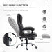 PU Leather Office Chair with Retractable Footrest, Adjustable Height and Reclining Function - Brown - Green4Life