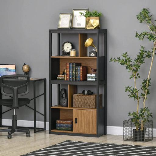 Modern 4-Tier  Freestanding Bookshelf - Walnut Brown - Green4Life
