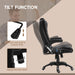 Vinsetto Recliner Office Chair with Six Massage Heating Points, Linen-Feel Upholstery - Black - Green4Life