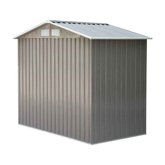 Outsunny 7 x 4 ft Lockable Metal Garden Shed with Air Vents - Grey - Green4Life