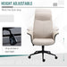 Vinsetto High Back Office Chair, Linen Fabric Upholstery & Adjustable Seat Height - Beige/Black - Green4Life