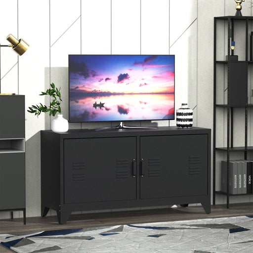 Industrial Steel TV Stand - Black - Green4Life
