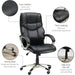 High Back Swivel Office Chair with Faux Leather Upholstery, Adjustable Height & Reclining Function - Black - Green4Life