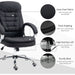 Vinsetto Ergonomic Office Chair with Linen Fabric Upholstery - Black - Green4Life