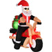 5.5ft Inflatable Santa Claus Riding a Motorcycle - Green4Life