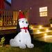 1.8m Christmas Inflatable Puppy Dog Wearing Santa Hat - Green4Life